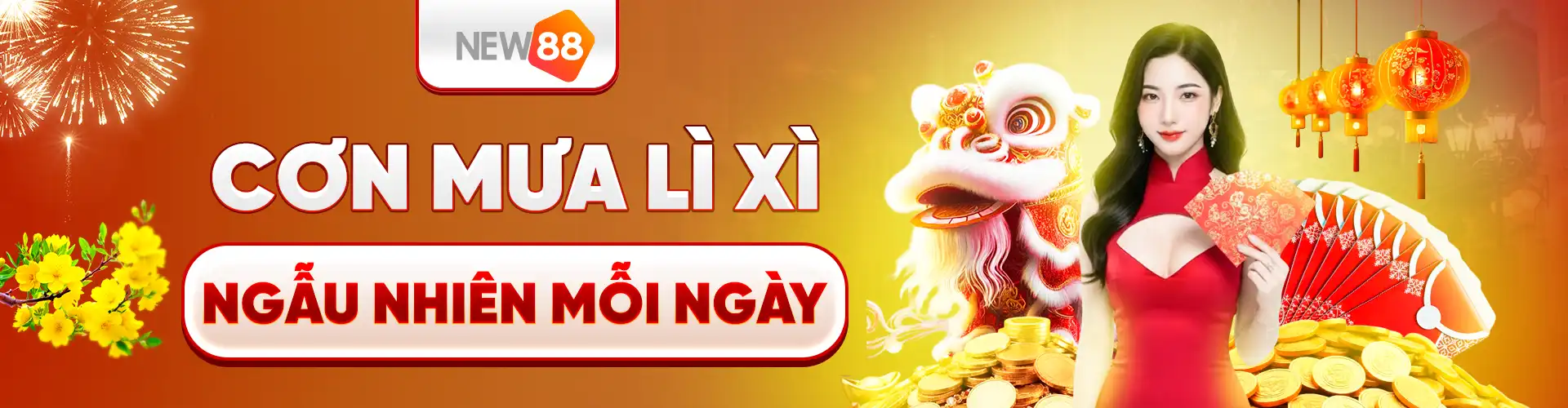 Cơn Mưa Lì Xì Ngẫu Nhiên Mỗi Ngày Tại New88